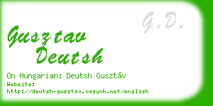 gusztav deutsh business card