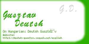 gusztav deutsh business card